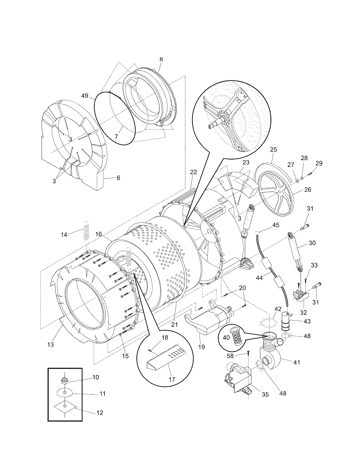 Motor/tub