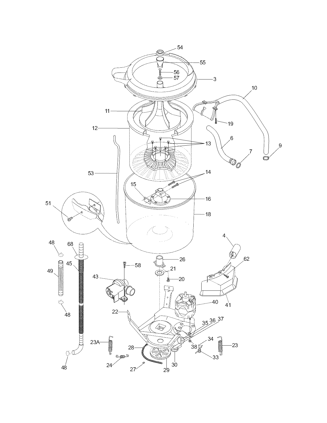 Motor/tub