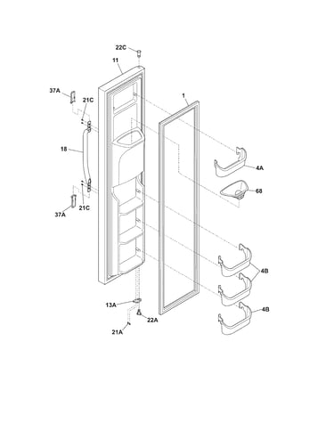 Freezer door