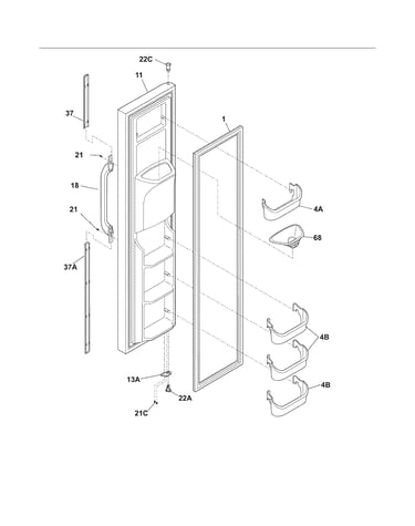 Freezer door