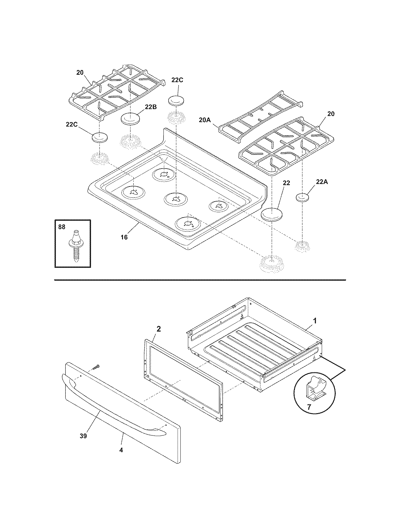 Top/drawer