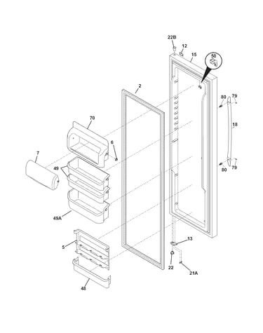 Refrigerator door