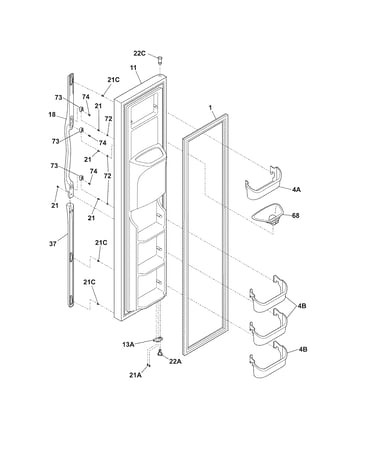 Freezer door