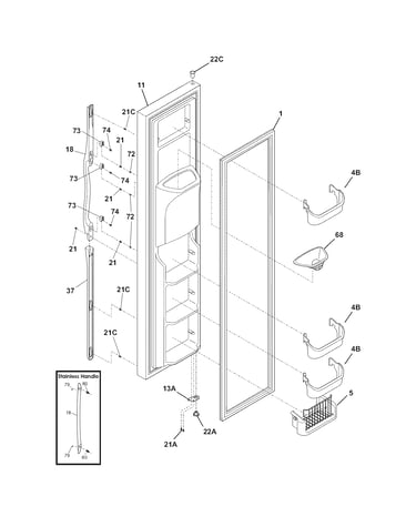 Freezer door