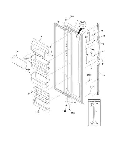 Refrigerator door