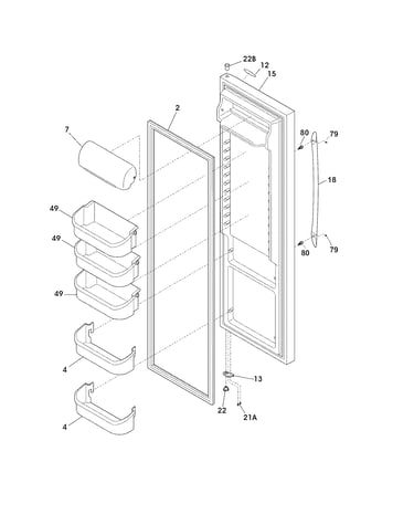 Refrigerator door