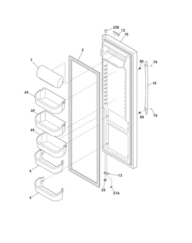 Refrigerator door