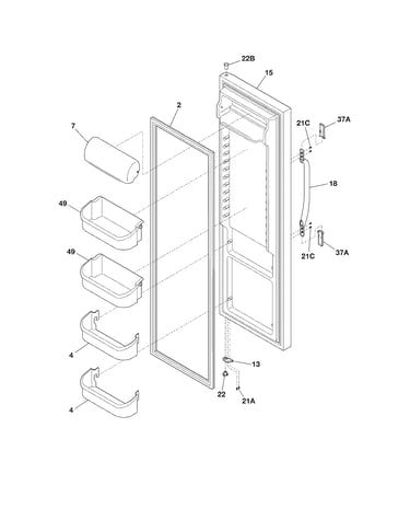 Refrigerator door