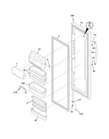 Refrigerator door