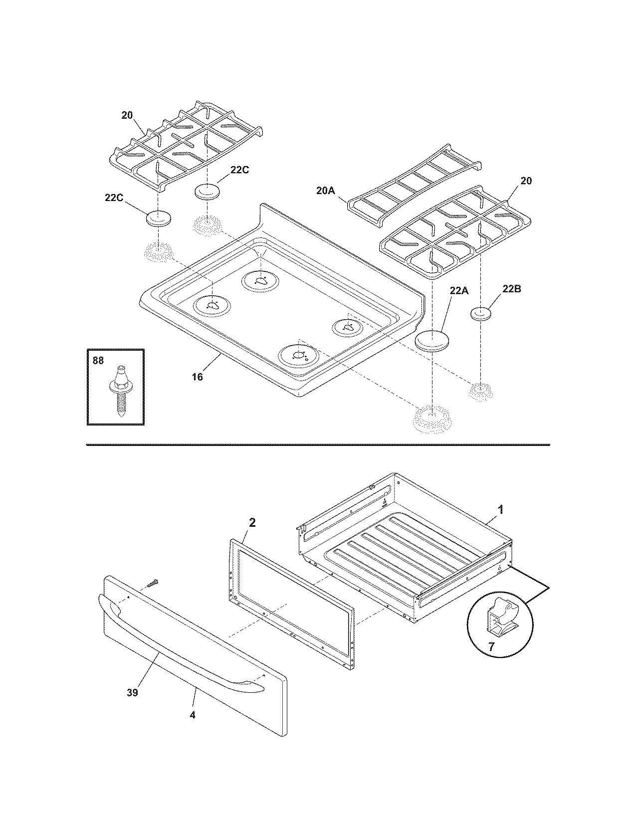 Top/drawer