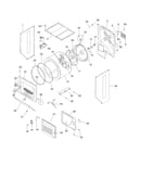 Upper cabinet/drum heater