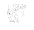 White-Westinghouse SWSG1031HQ0 upper cabinet/drum heater diagram