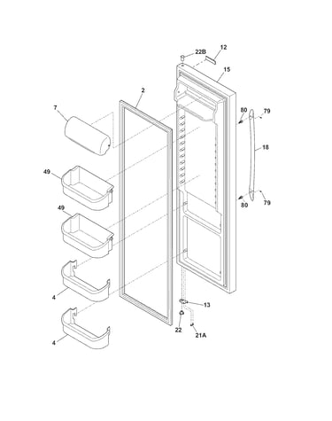 Refrigerator door