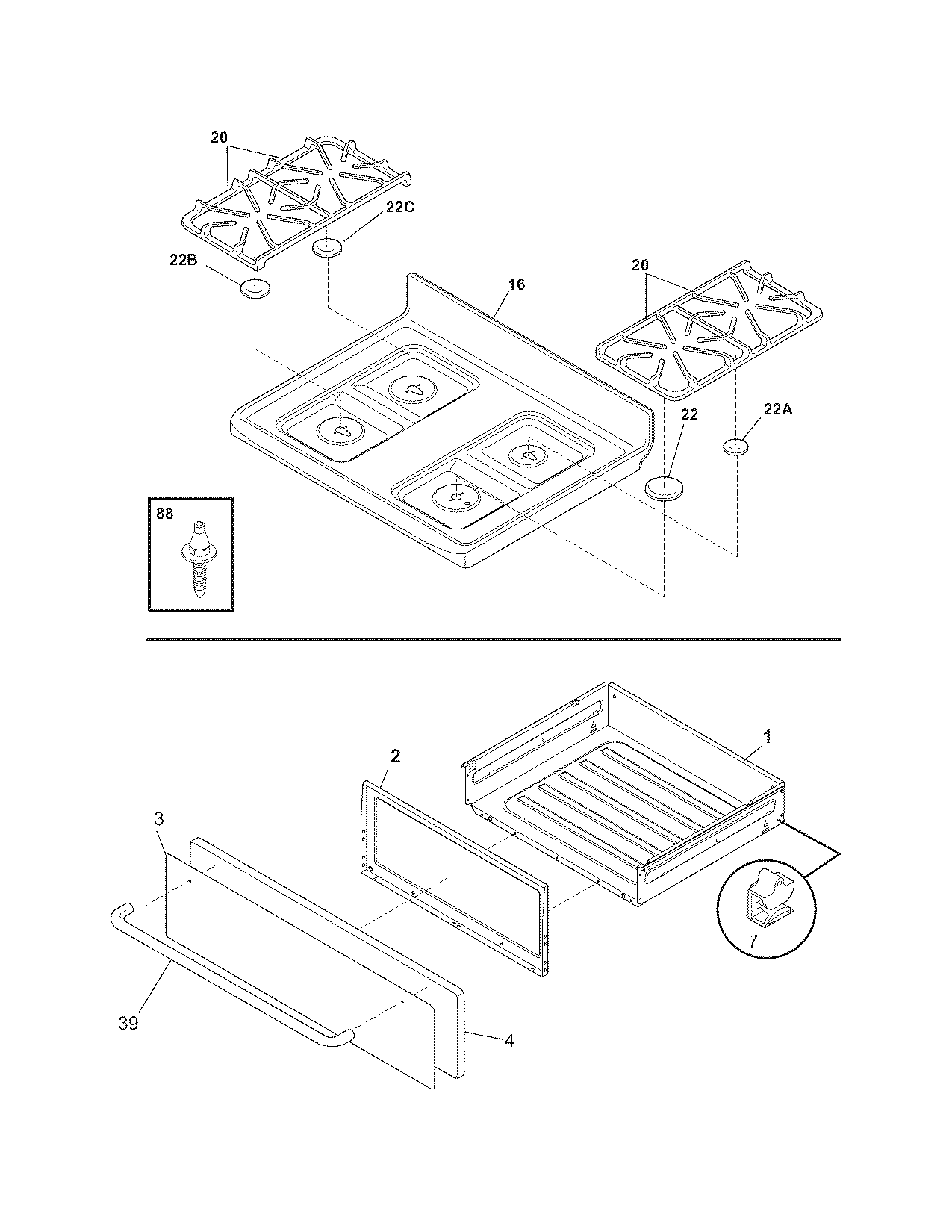 Top/drawer