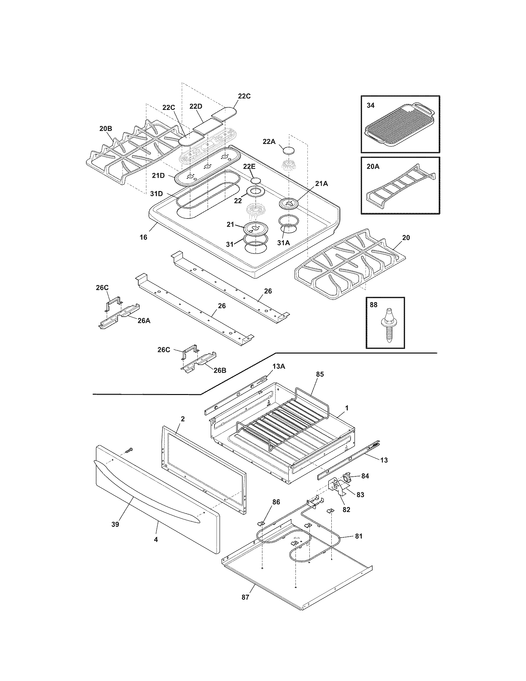 Top/drawer