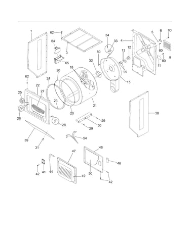 Upper cabinet/drum heater