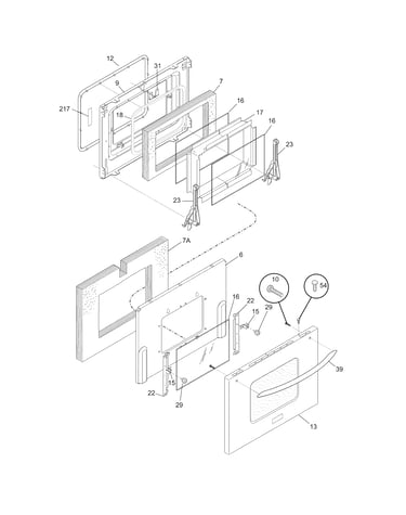Oven door
