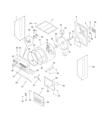 Upper cabinet/drum heater