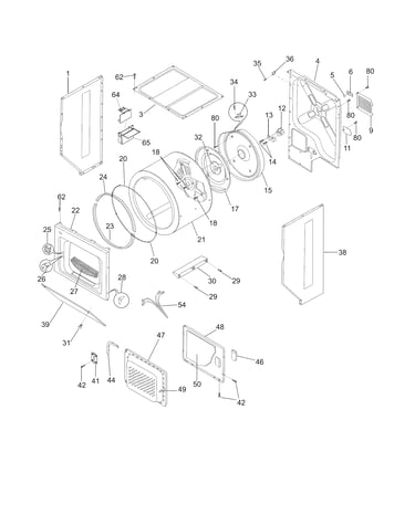 Upper cabinet/drum heater