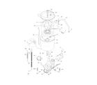 Frigidaire GCET1031FS2 motor/tub diagram