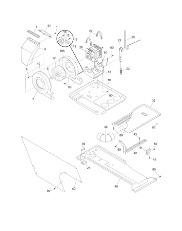 Motor/blower/belt
