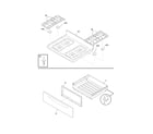 Frigidaire FGF366EBG top/drawer diagram