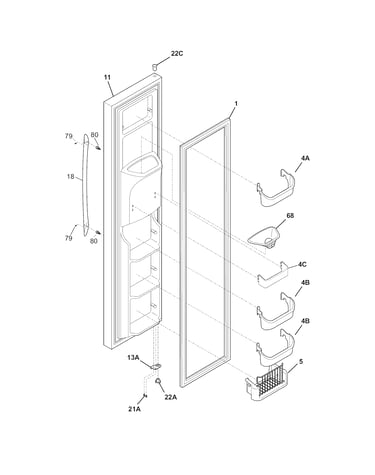 Freezer door