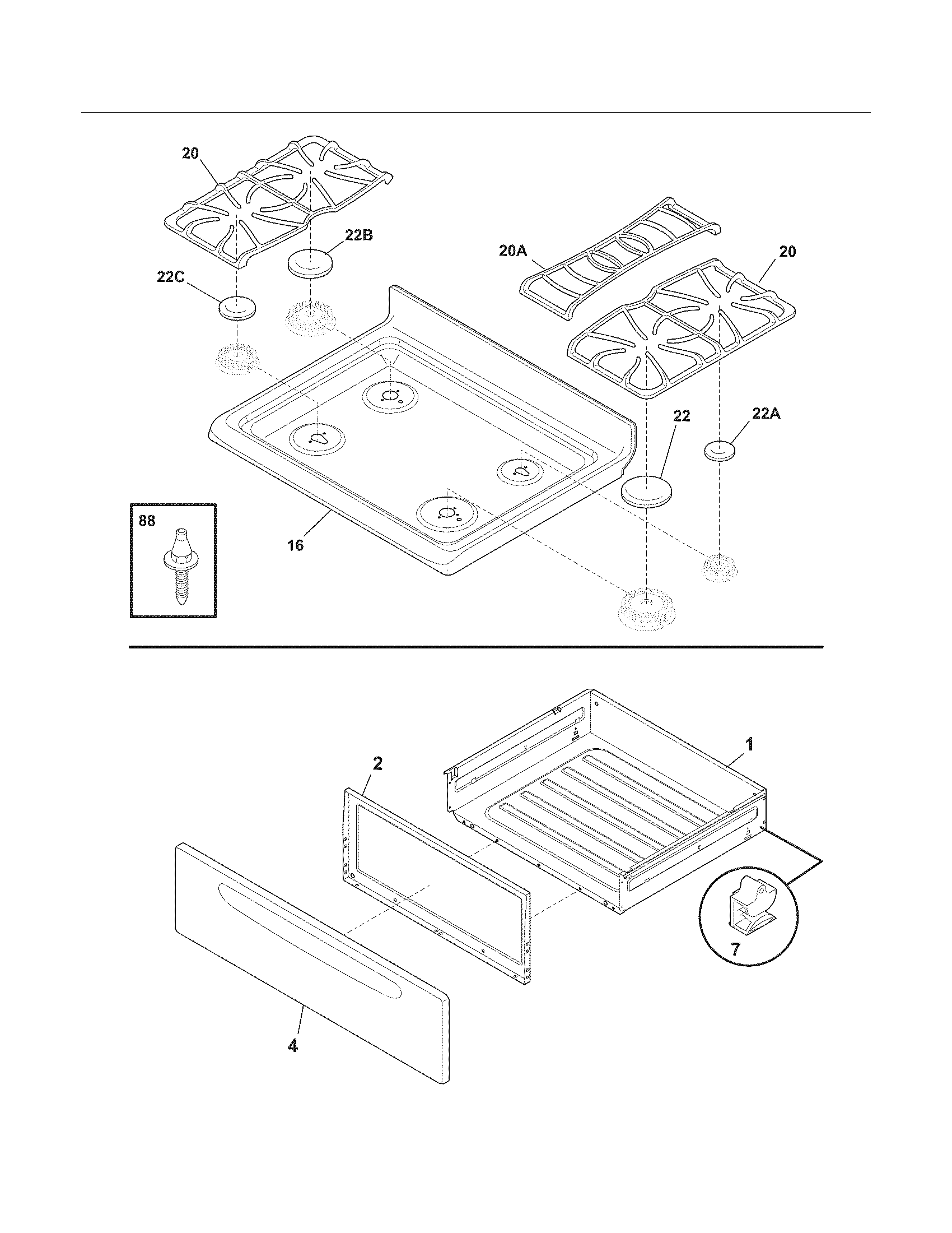Top/drawer