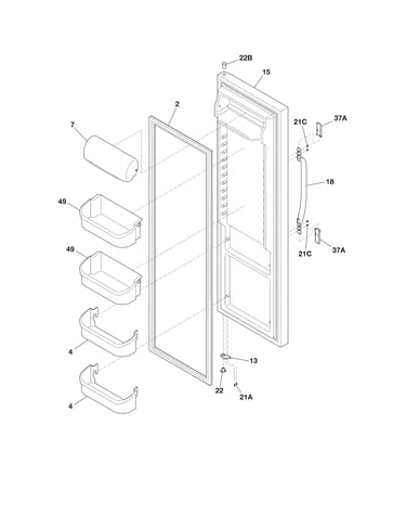 Refrigerator door