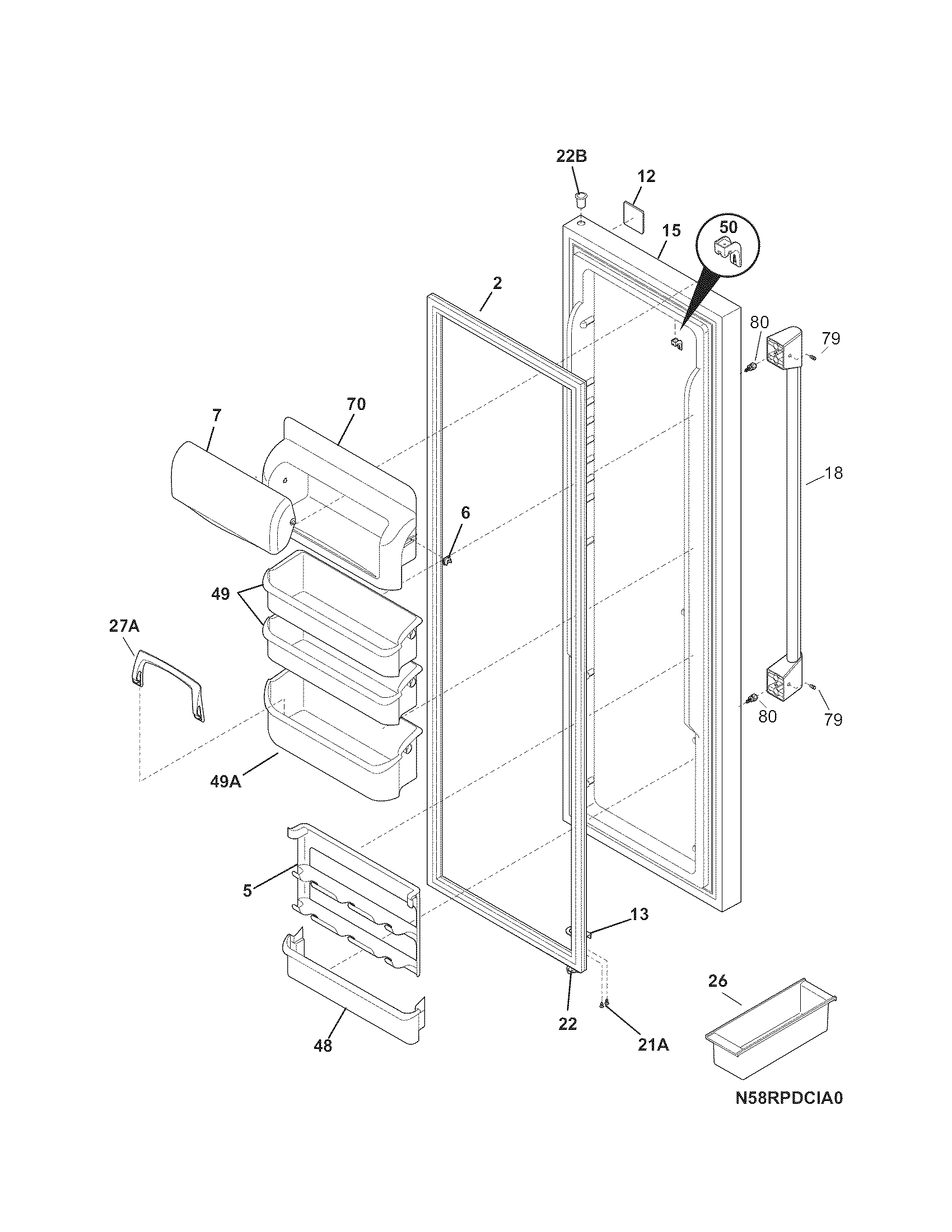 Refrigerator door