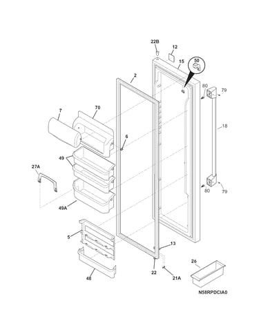 Refrigerator door