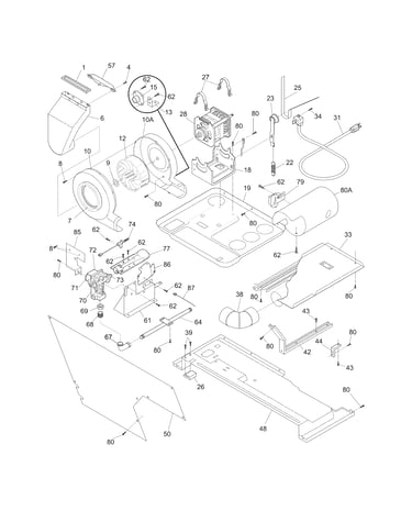 Motor/blower/belt