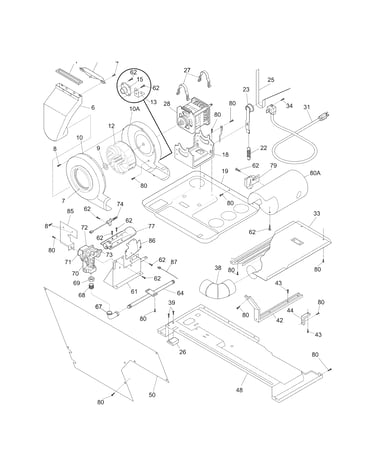 Motor/blower/belt