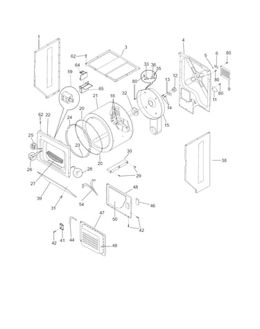 Upper cabinet/drum heater