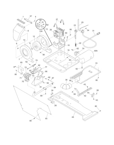 Motor/blower/belt