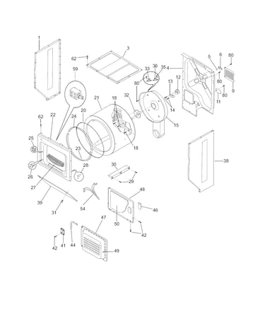 Upper cabinet/drum heater