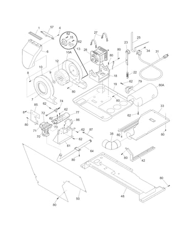 Motor/blower/belt