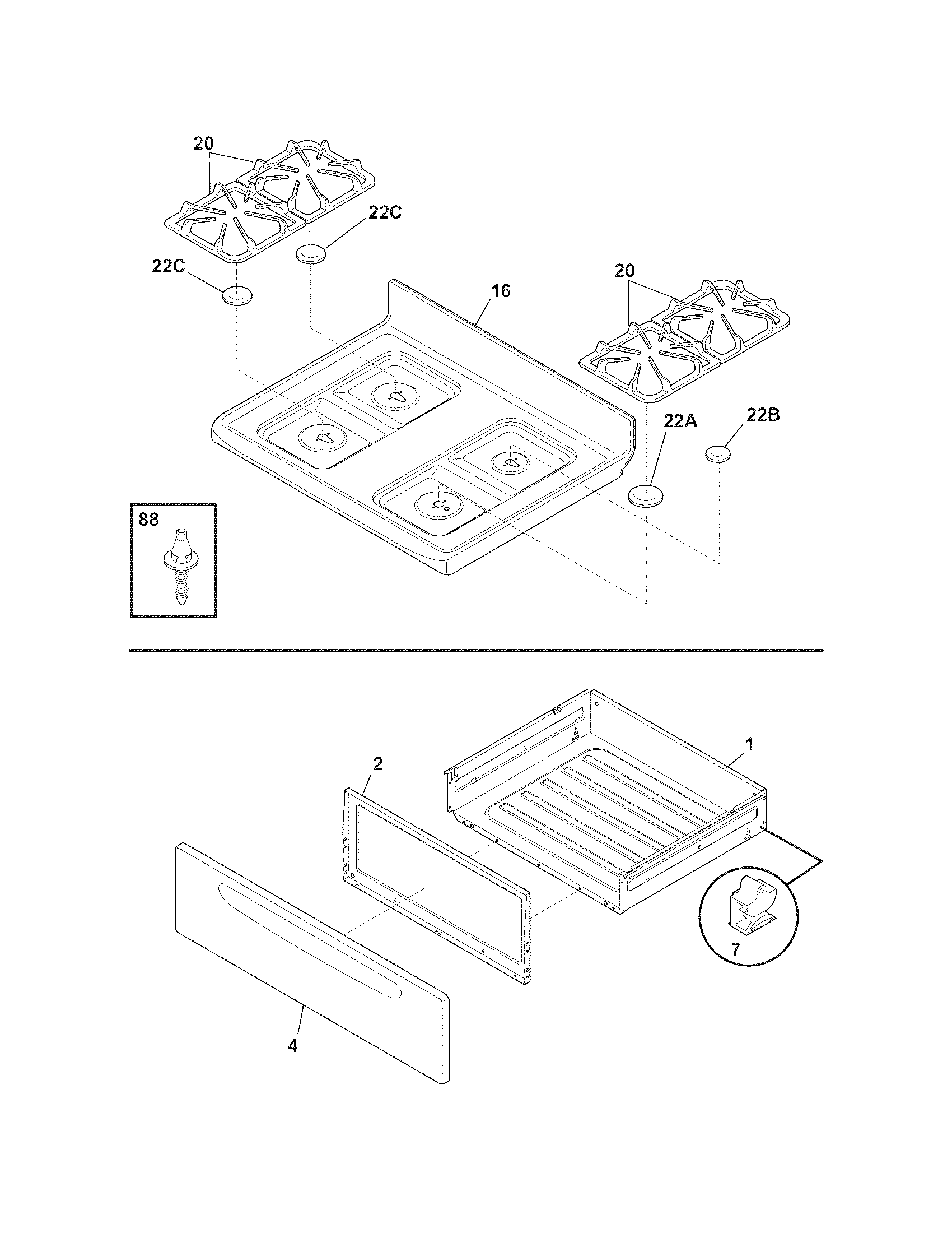 Top/drawer
