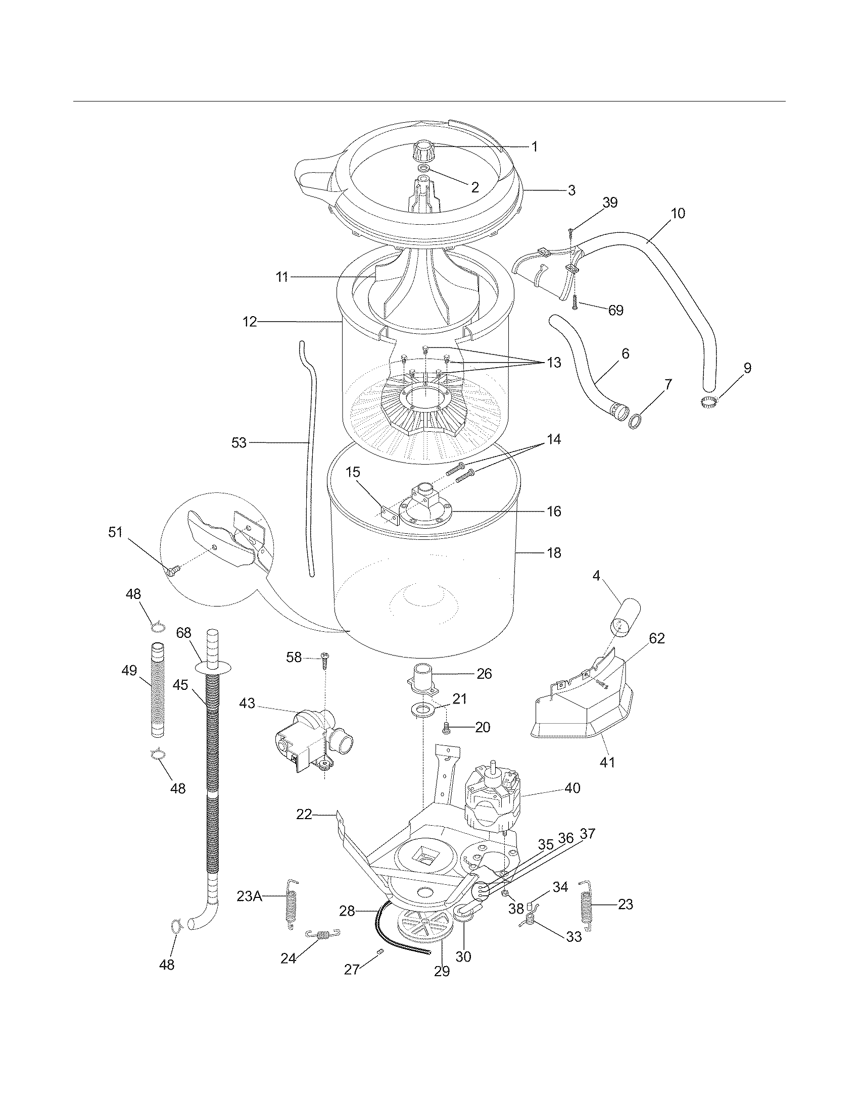 Motor/tub