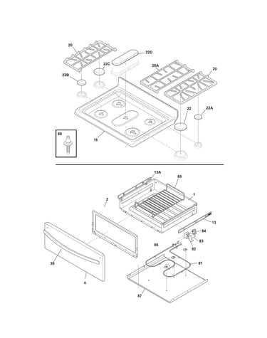 Top/drawer