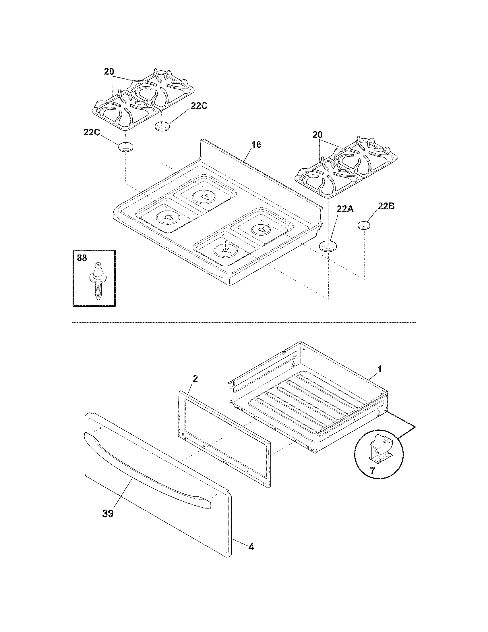 Top/drawer