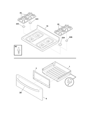 Top/drawer
