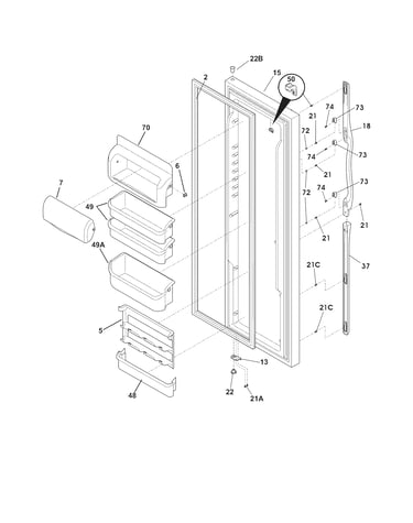 Refrigerator door