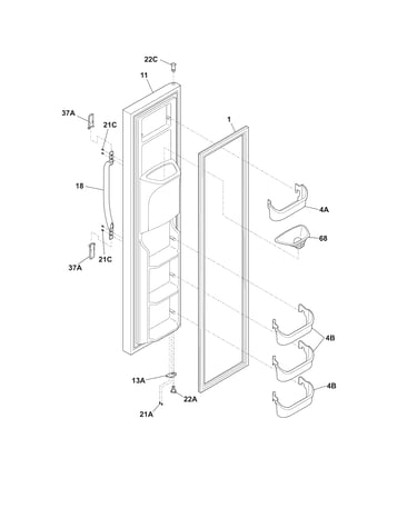 Freezer door