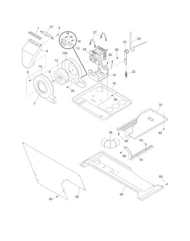 Motor/blower/belt