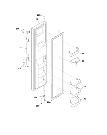 Freezer door