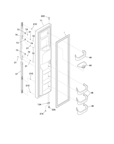 Freezer door