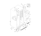 Frigidaire FRS26RC3JS3 cabinet diagram