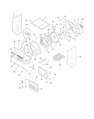 Upper cabinet/drum heater
