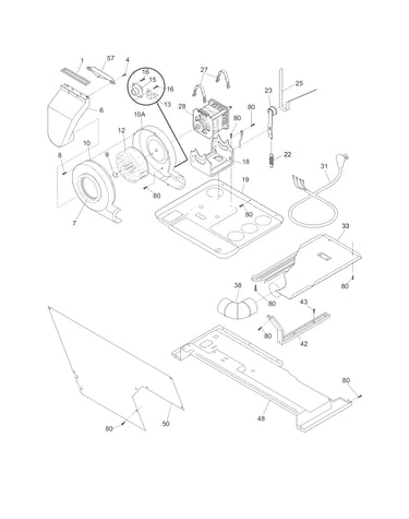 Motor/blower/belt